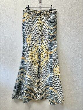 Just cavalli Snakeskin Stretch Denim Maxi Mermaid Skirt $565 Retail Sz 40 Us 6